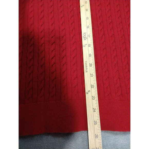 Talbots Sweater Womens 1X Cotton Pullover Turtleneck Cable Neck Lot of 2 - Picture 3 of 7